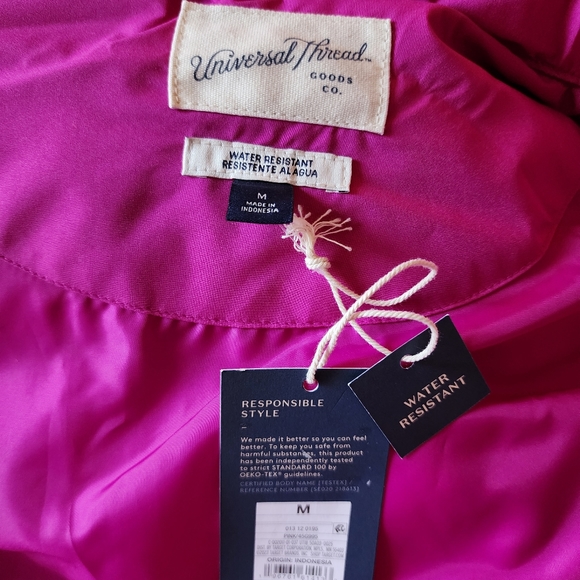 Universal Thread Puffer Vest - Raspberry Pink Fuschia NWT - Picture 10 of 12